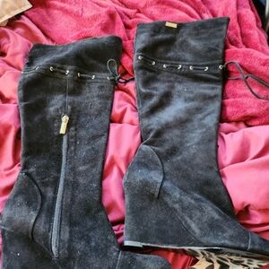 Stylish Black Suede Boots
